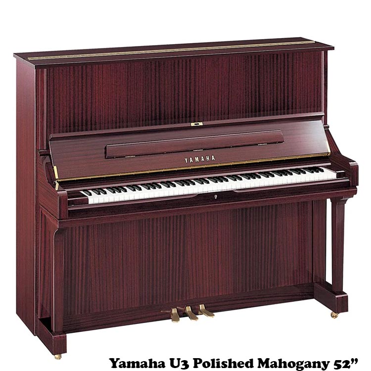 Yamaha U3 in polished mahogany