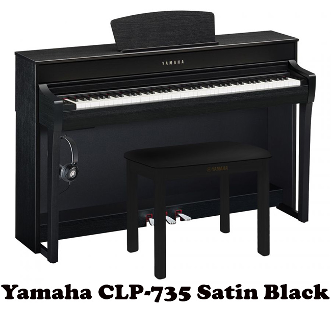 Yamaha clp-735 b Matte Black Digital piano with bench