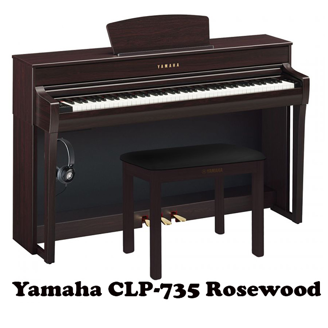 Yamaha CLP735 R in Rosewood finish. Digital Piano with bench