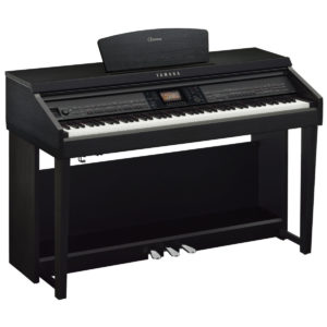 Yamaha CVP-701B Clavinova Digital Piano in Black Walnut - Angled View