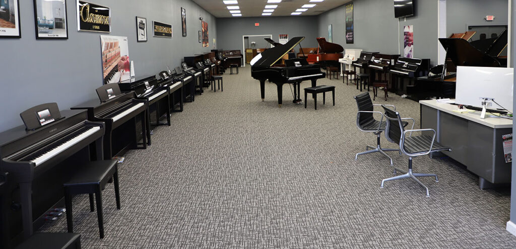pianos of princeton inside of store