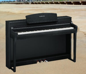 Picture of a Matte Black Yamaha CSP-255 
