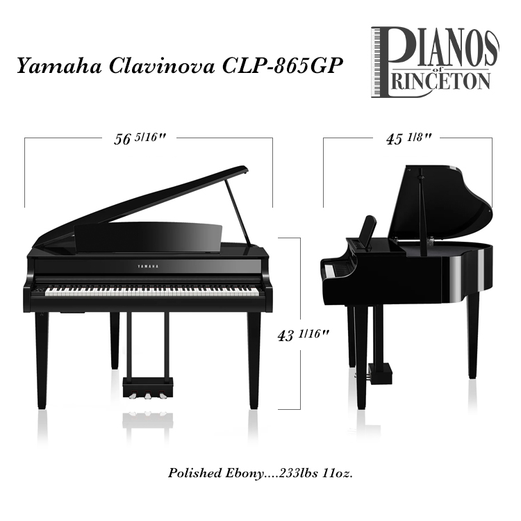 yamaha clp-865 digital baby grand measurements