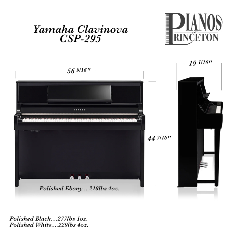 yamaha csp-295 upright piano measurements