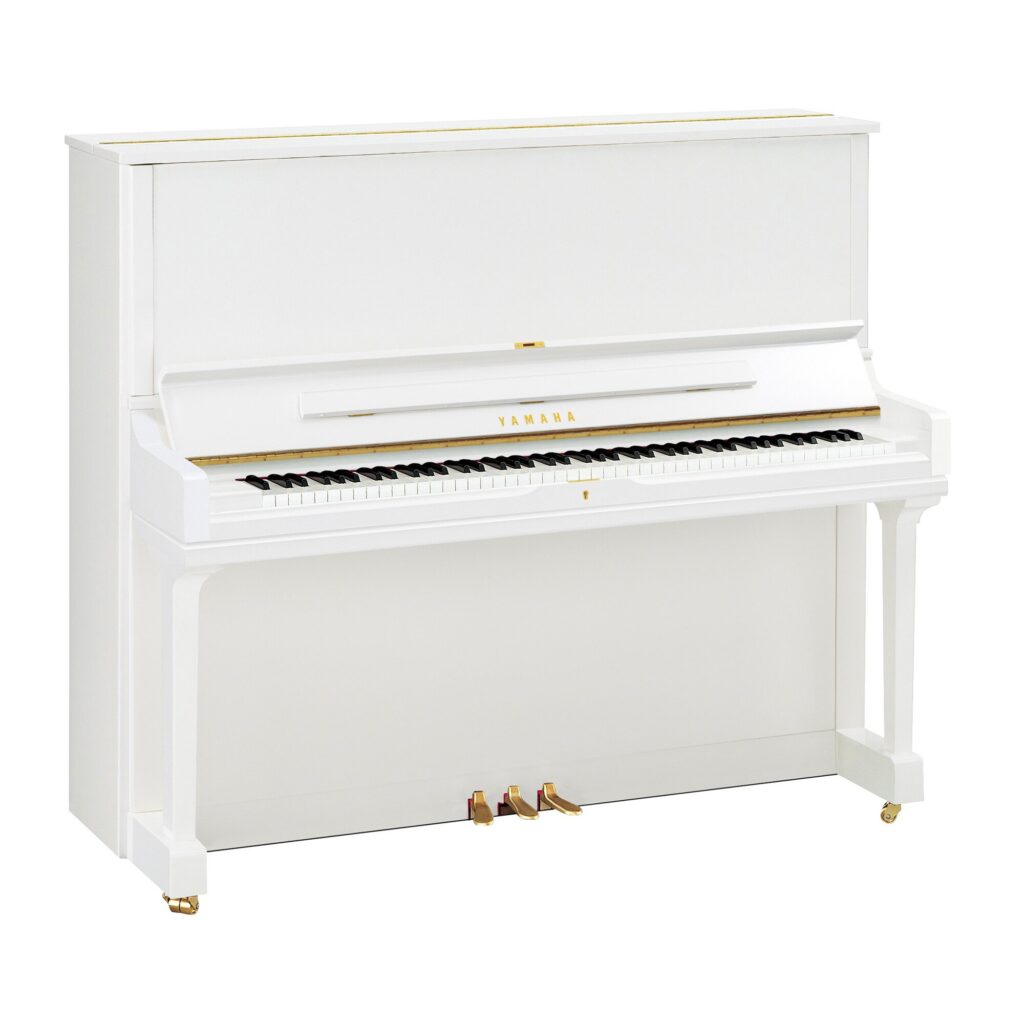 Yamaha YUS3 Upright Piano in Polished White Finish