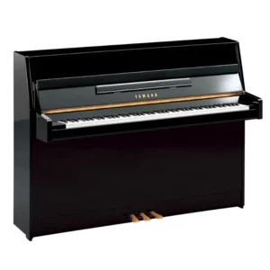 Yamaha b1 Upright Piano in Polished Ebony, a compact and reliable acoustic piano for students and homes.